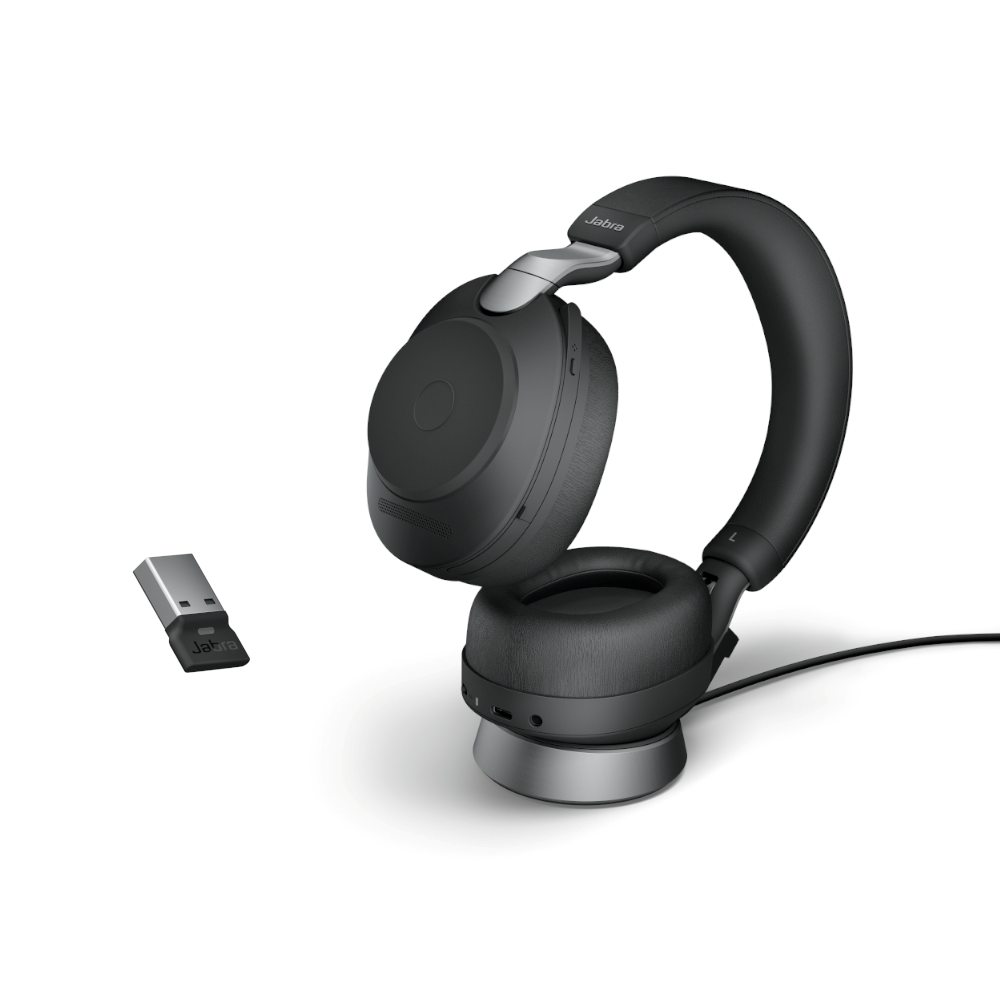 Jabra Evolve2 85 Link380a UC Stereo Stand Black