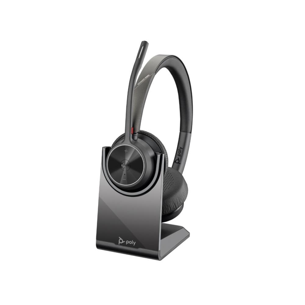 Poly BT Headset Voyager 4320 UC Stereo USB-C w/ Desk stand