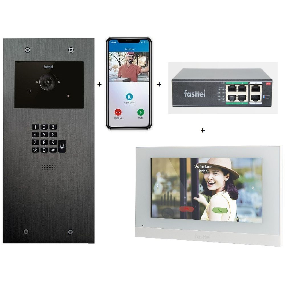 Videokit Doorphone Entry+keypad 4 Apps/FT600W FT600SW 348X155