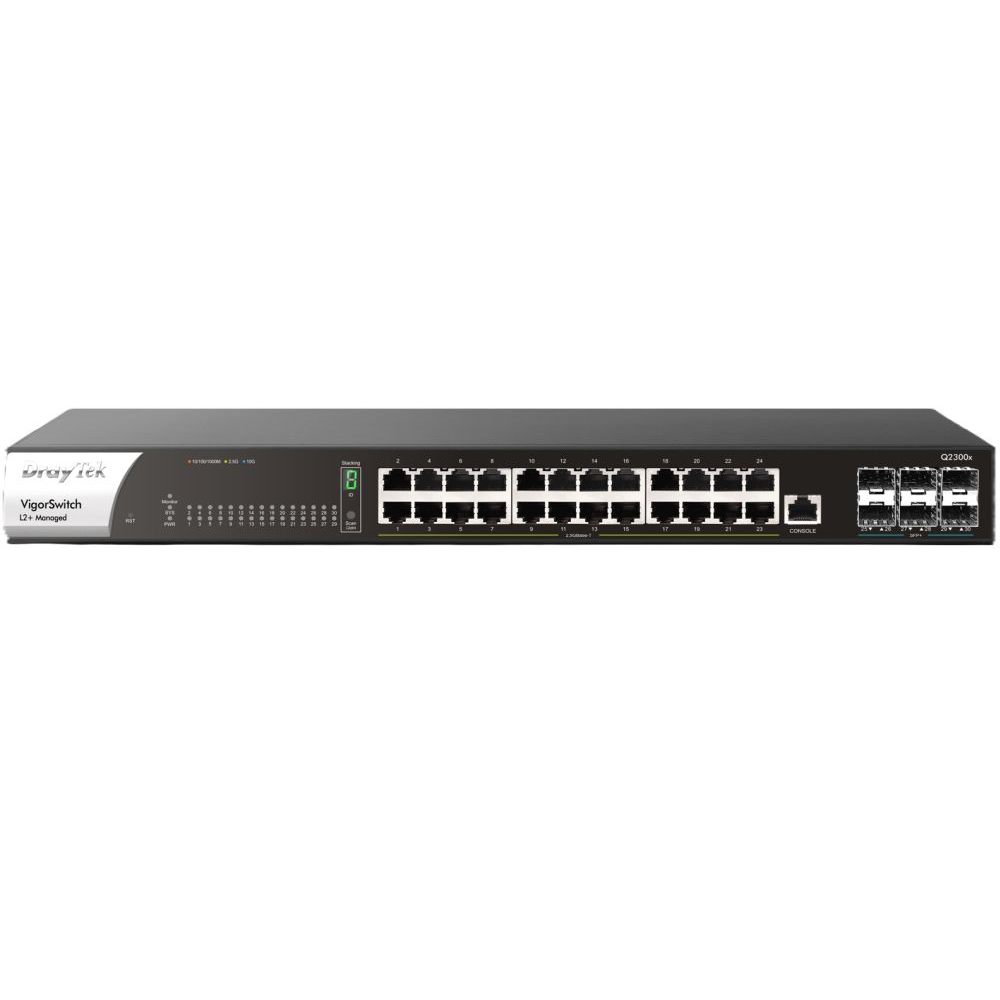 VigorSwitch Q2300x 24 poorten 2,5 Gigabit + 6 SFP+