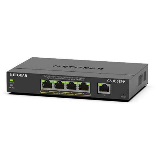 5PT GE PLUS SWCH W/ HI-PWR POE+ 5PT GE PLUS SWCH W/ HI-PWR POE+