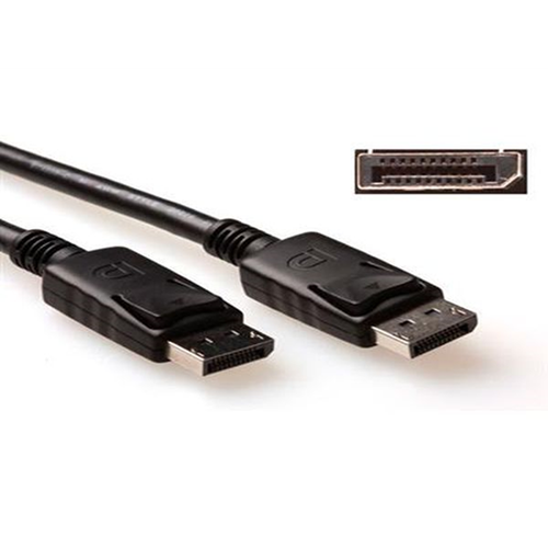 ACT 3 meter DisplayPort kabel male - male power pin 20 aangesloten