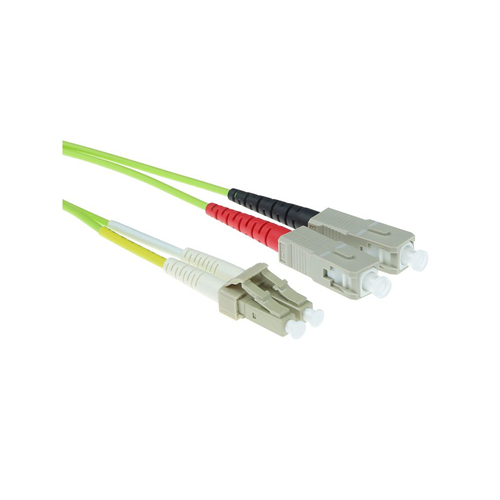 LSZH Multimode 50/125 OM5 glasvezel patchkabel 2m duplex met LC en SC connectoren LSZH Multimode 50/125 OM5 glasvezel patchkabel 2m duplex met LC en SC connectoren