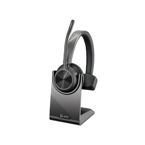 Poly BT Headset Voyager 4310 UC Mono USB-A Teams with Charging Stand Poly BT Headset Voyager 4310 UC Mono USB-A Teams with Charging Stand