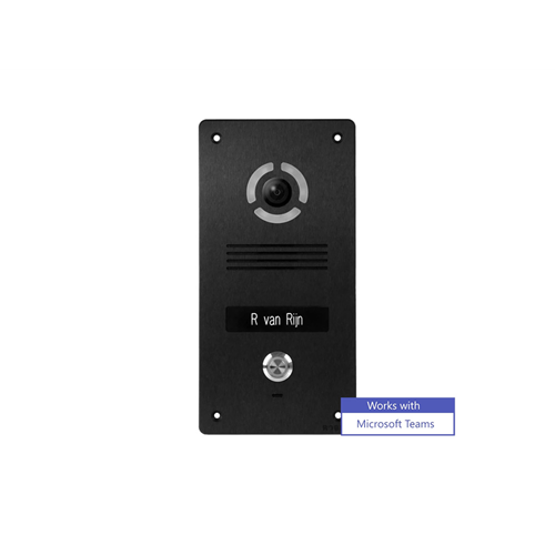 Robin SlimLine SIP voor Teams, IP camera Onyx Black, 1 toets (inbouw)
