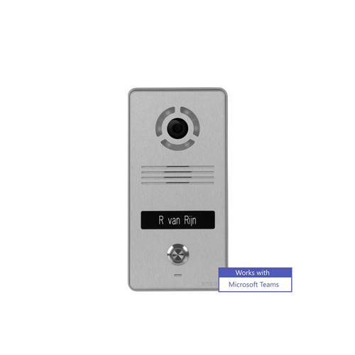Robin SlimLine SIP voor Teams, IP camera Silver, 1 toets (opbouw) Robin SlimLine SIP voor Teams, IP camera Silver, 1 toets (opbouw)