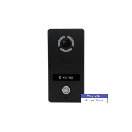 Robin SlimLine SIP voor Teams, IP camera Two tone Black/Silver, 1 toets (opbouw)