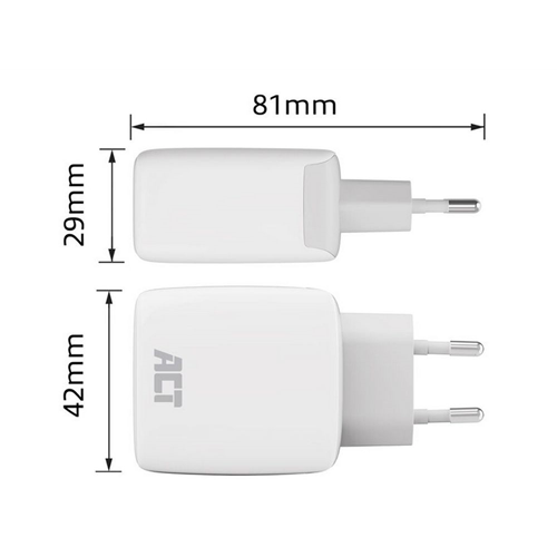 USB-C & USB-A lader 20W met Power Delivery PPS, Quick Charge, GaNFast USB-C & USB-A lader 20W met Power Delivery PPS, Quick Charge, GaNFast