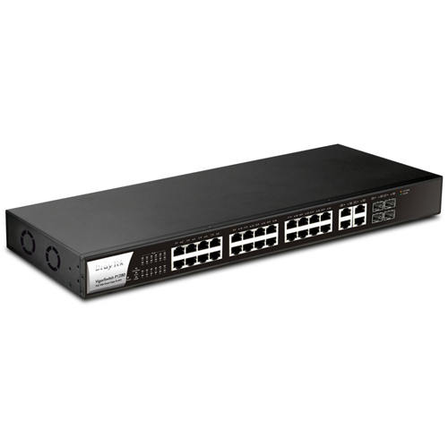 VigorSwitch G1282 24 poorts Gigabit + 4 SFP Combo poorten